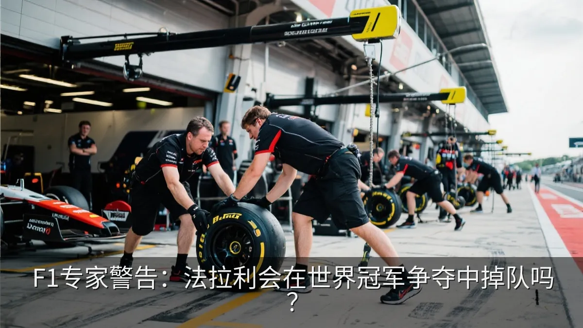 开放式赛车在维修区快速换胎